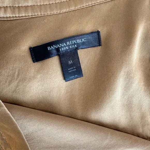 Banana Republic Washable Silk Midi Dress Size M VGUC - Picture 3 of 4